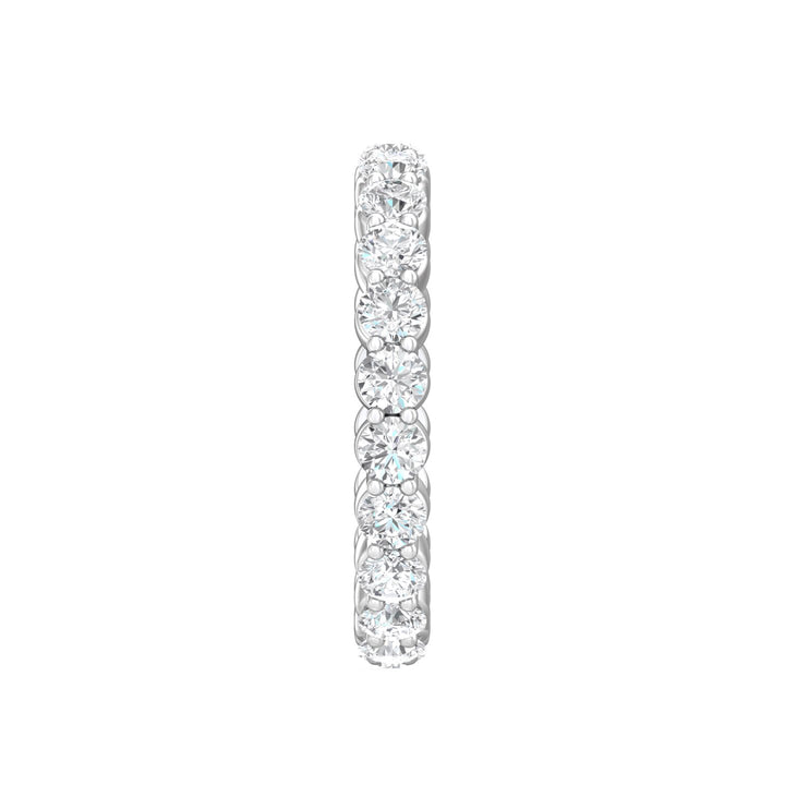18K Gold White Channel/Shared Prong Wedding Band from the Channel/Shared Prong collection - SPWBFR-22-1.85_18KW