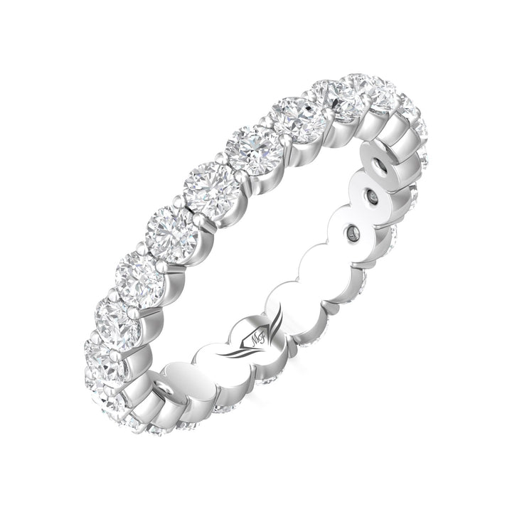 Channel/Shared Prong Wedding Band from the Channel/Shared Prong collection