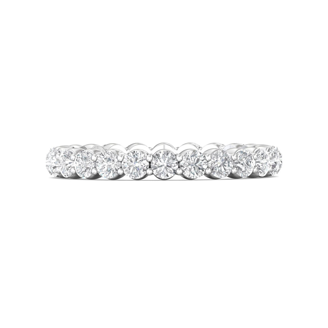 14K Gold White Channel/Shared Prong Wedding Band from the Channel/Shared Prong collection - SPWBFR-24-1.55_14KW