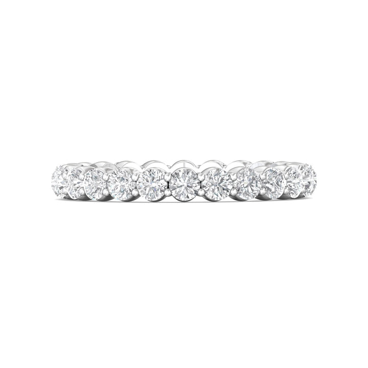 14K Gold White Channel/Shared Prong Wedding Band from the Channel/Shared Prong collection - SPWBFR-24-1.55_14KW