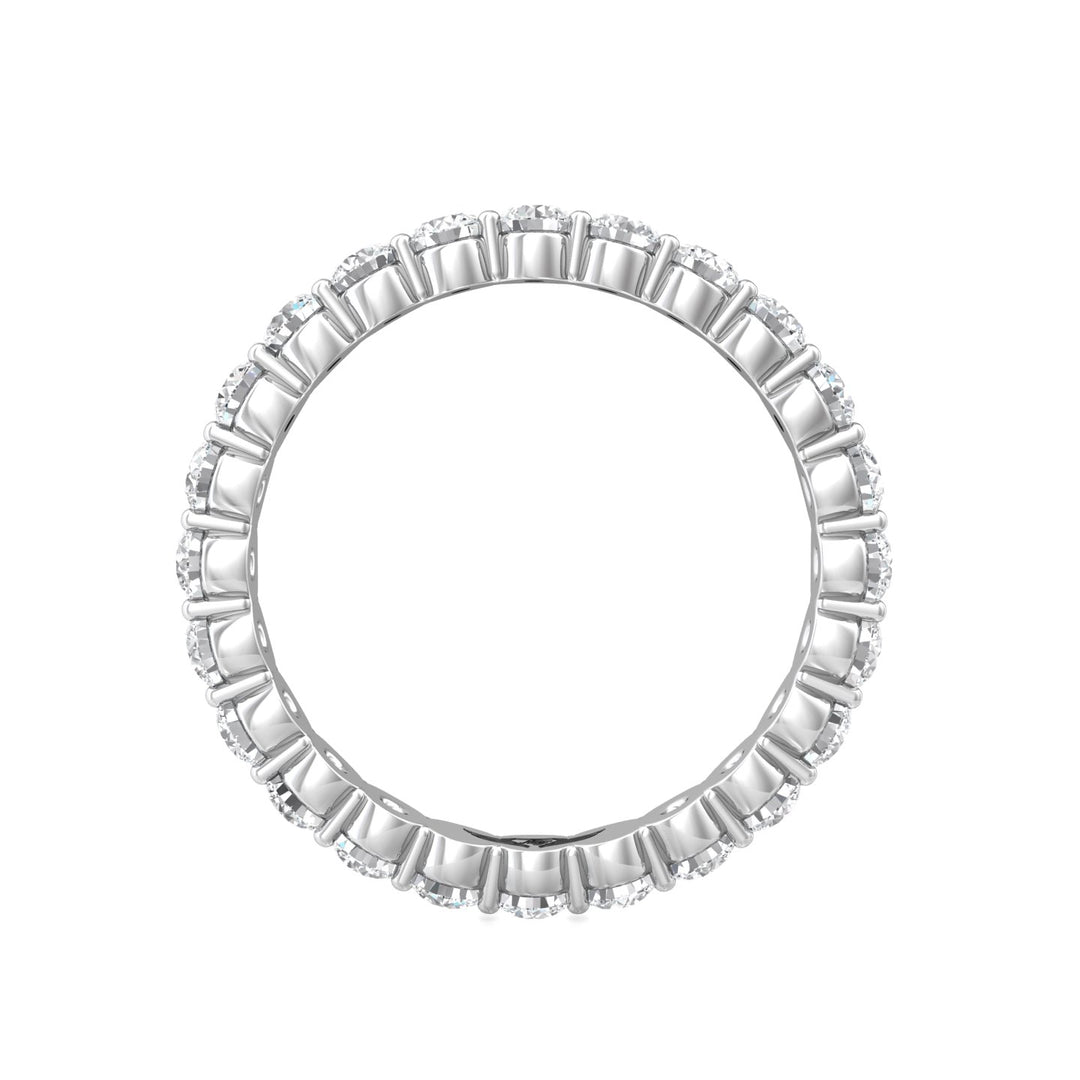 Platinum White Channel/Shared Prong Wedding Band from the Channel/Shared Prong collection - SPWBFR-24-1.55_PlatW