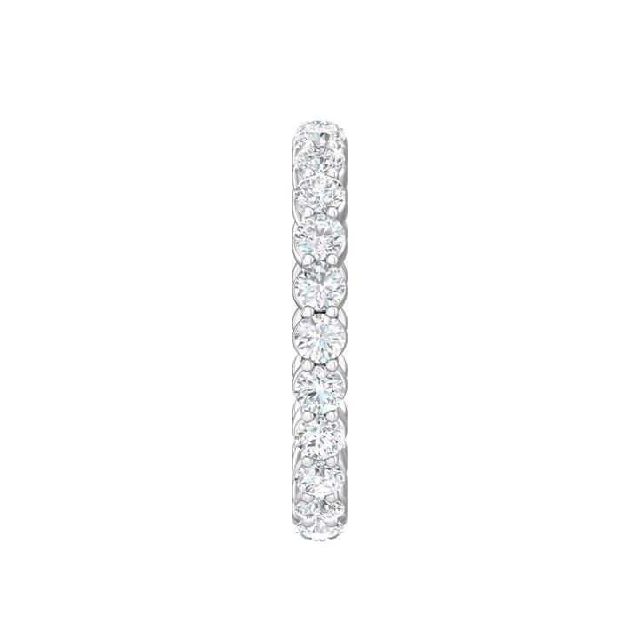 14K Gold White Channel/Shared Prong Wedding Band from the Channel/Shared Prong collection - SPWBFR-24-1.55_14KW