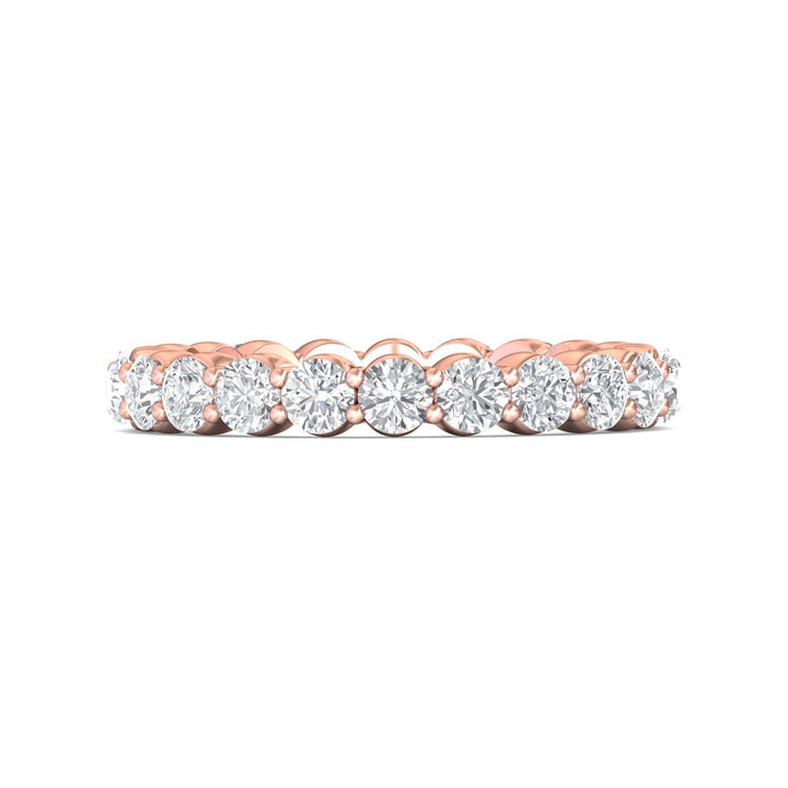 14K Gold Pink Channel/Shared Prong Wedding Band from the Channel/Shared Prong collection - SPWBFR-22-1.85_14KP
