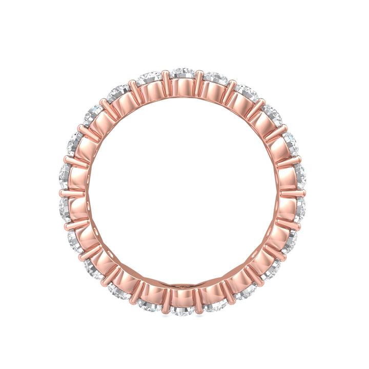 18K Gold Pink Channel/Shared Prong Wedding Band from the Channel/Shared Prong collection - SPWBFR-22-1.85_18KP