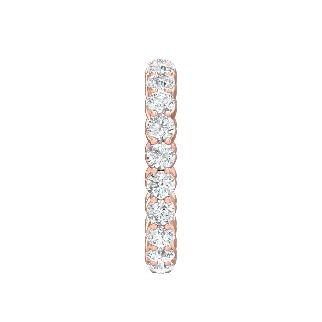 14K Gold Pink Channel/Shared Prong Wedding Band from the Channel/Shared Prong collection - SPWBFR-22-1.85_14KP