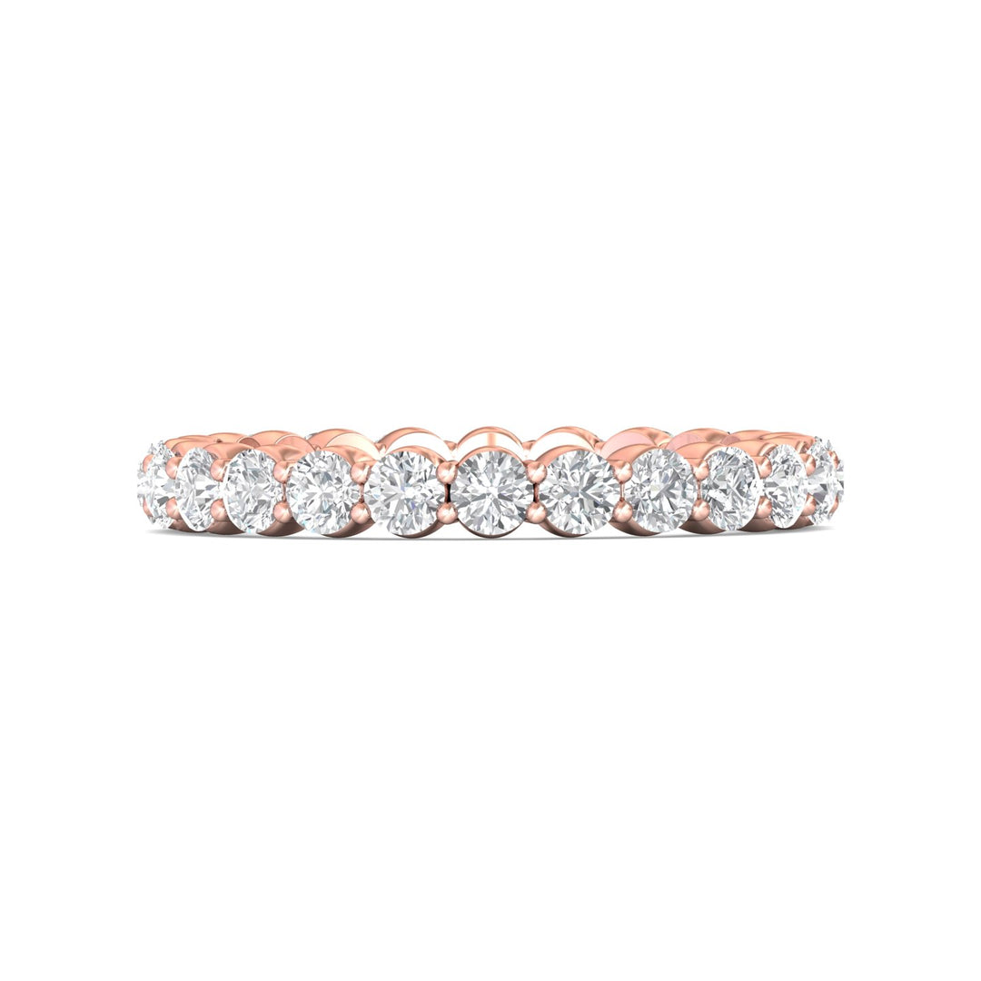 14K Gold Pink Channel/Shared Prong Wedding Band from the Channel/Shared Prong collection - SPWBFR-24-1.55_14KP