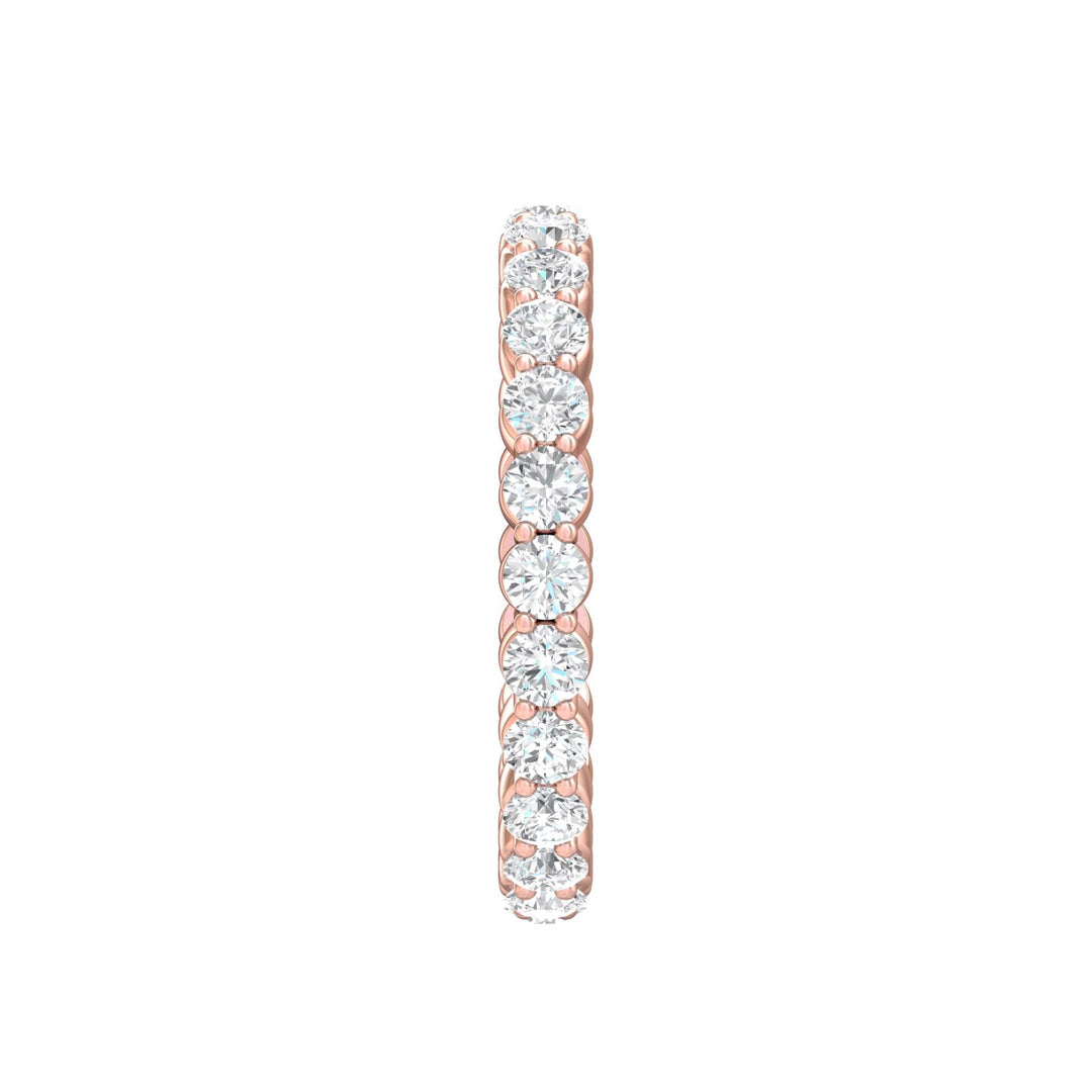 18K Gold Pink Channel/Shared Prong Wedding Band from the Channel/Shared Prong collection - SPWBFR-24-1.55_18KP
