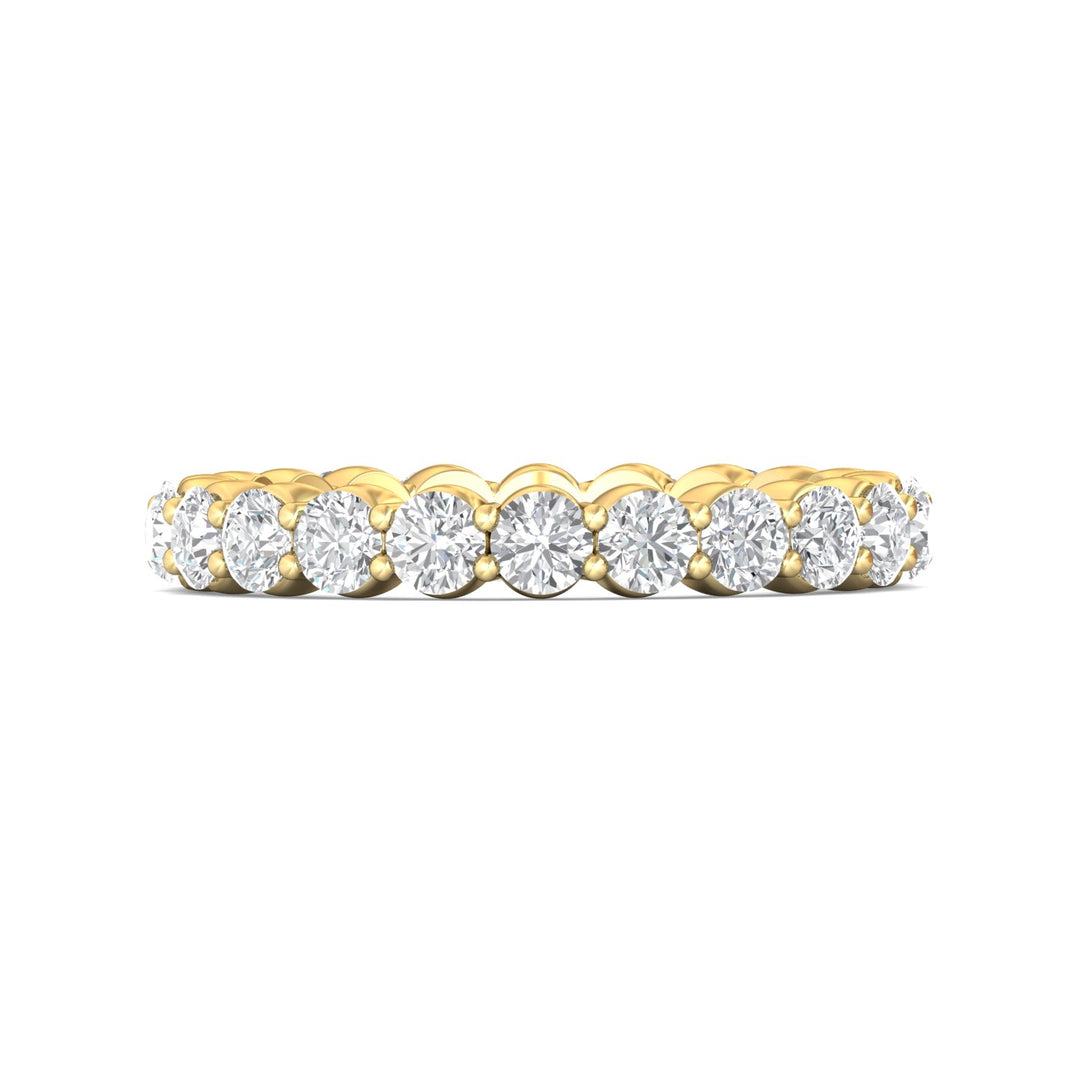 18K Gold Yellow Channel/Shared Prong Wedding Band from the Channel/Shared Prong collection - SPWBFR-22-1.85_18KY
