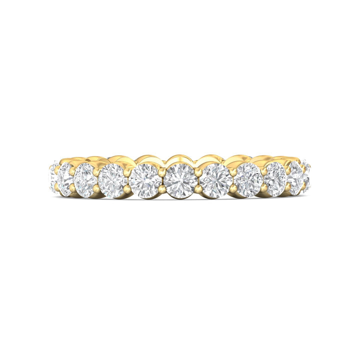 18K Gold Yellow Channel/Shared Prong Wedding Band from the Channel/Shared Prong collection - SPWBFR-22-1.85_18KY