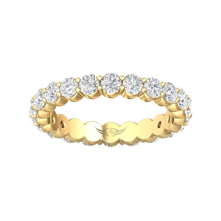 14K Gold Yellow Channel/Shared Prong Wedding Band from the Channel/Shared Prong collection - SPWBFR-22-1.85_14KY