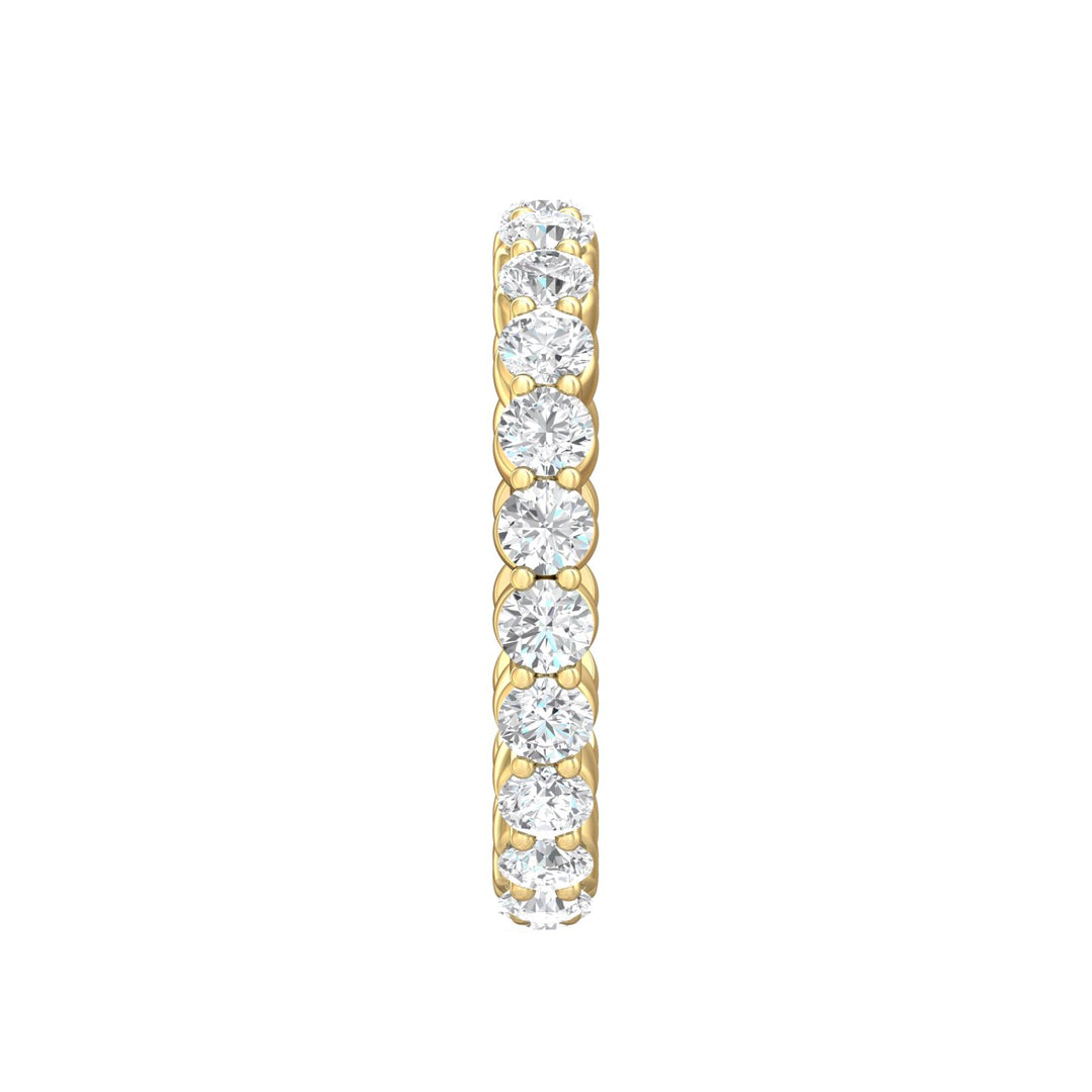 18K Gold Yellow Channel/Shared Prong Wedding Band from the Channel/Shared Prong collection - SPWBFR-22-1.85_18KY