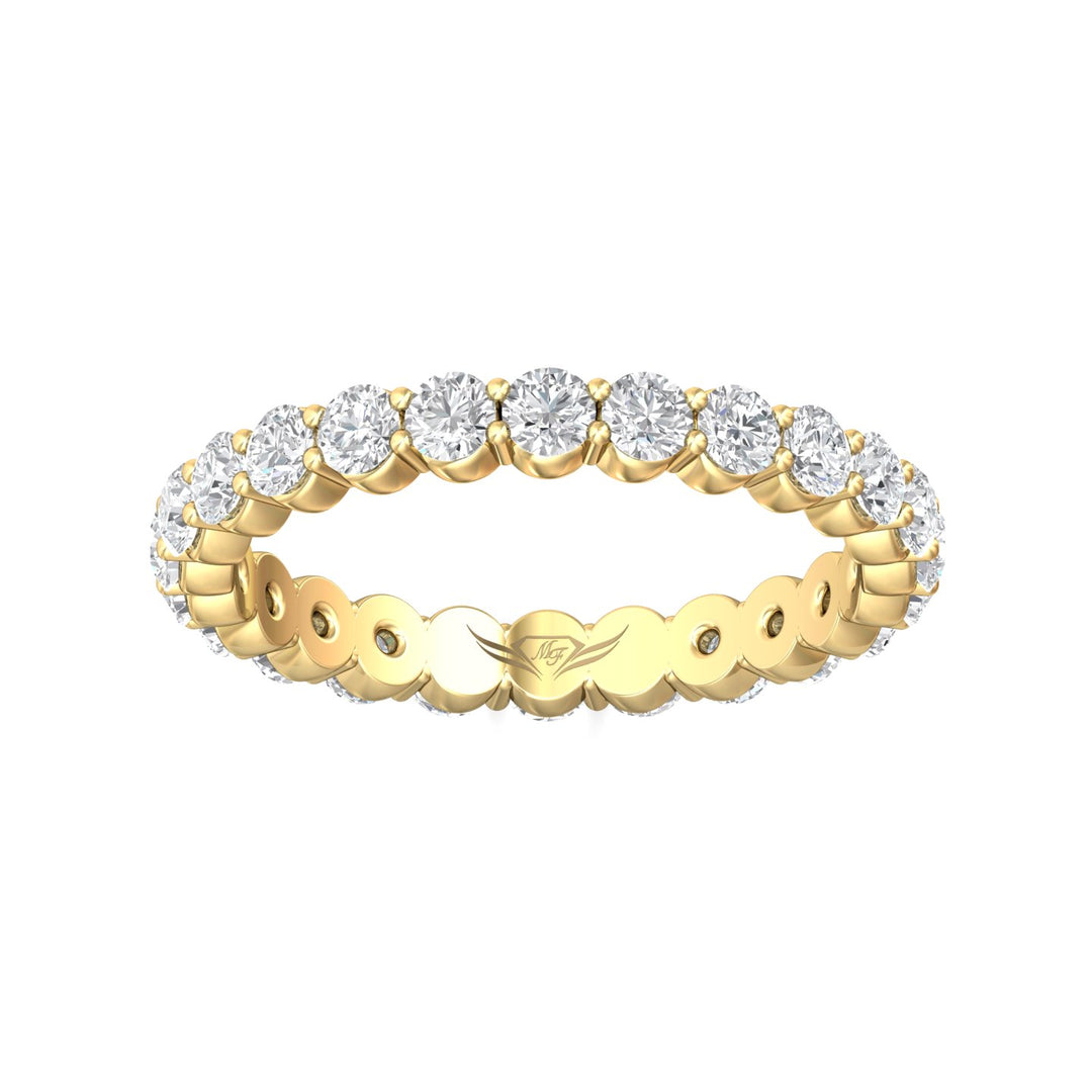 14K Gold Yellow Channel/Shared Prong Wedding Band from the Channel/Shared Prong collection - SPWBFR-24-1.55_14KY