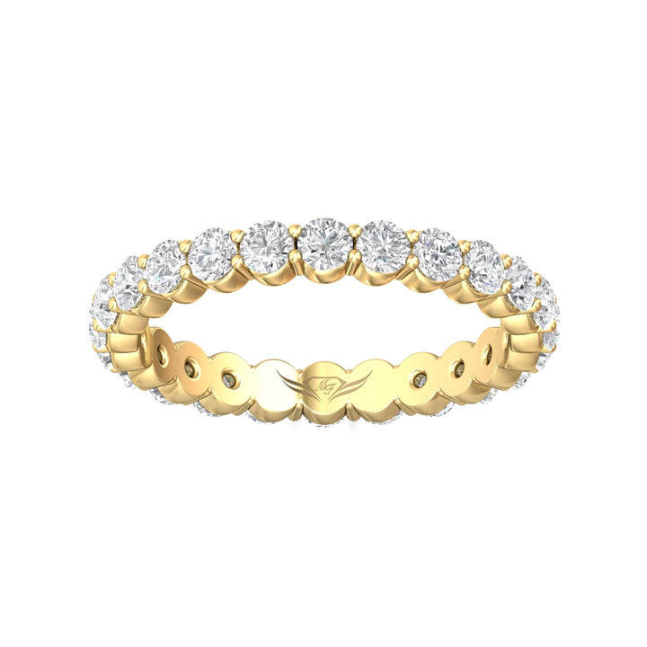 18K Gold Yellow Channel/Shared Prong Wedding Band from the Channel/Shared Prong collection - SPWBFR-24-1.55_18KY