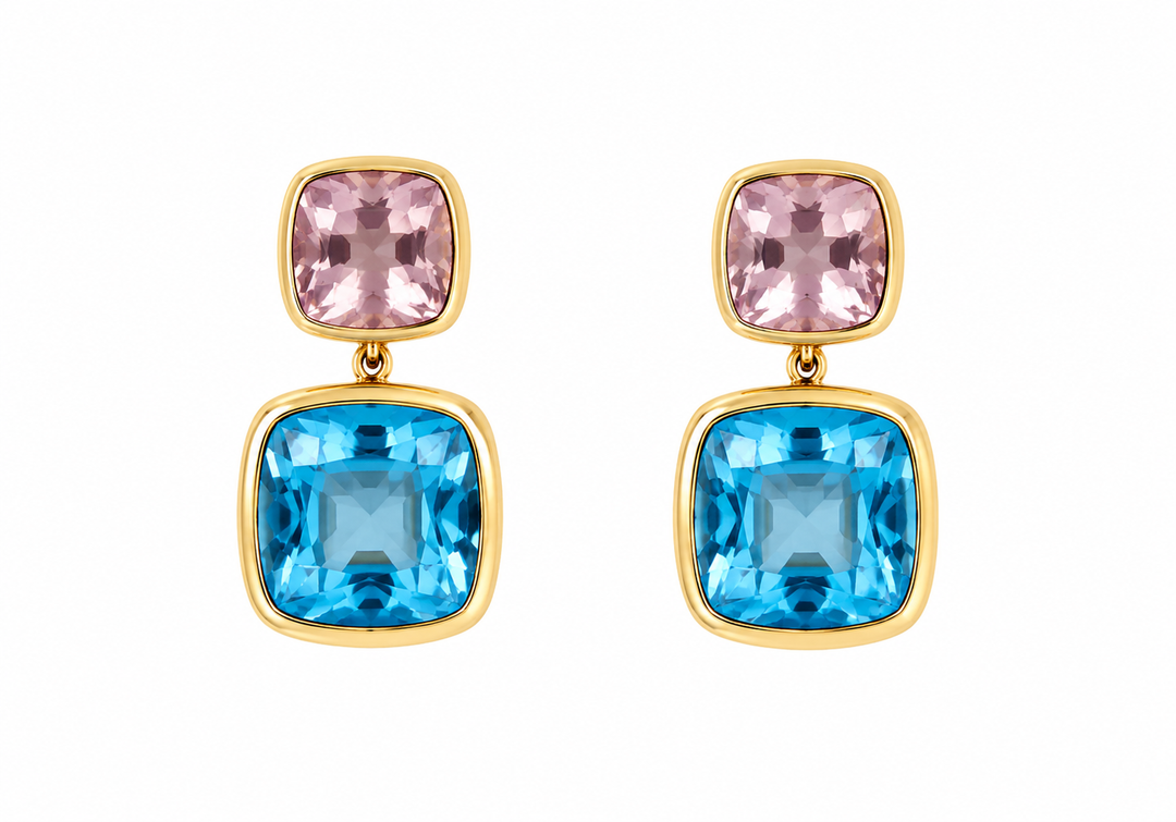 Syna 18K Yellow Gold Candy Morganite Drop Earrings
