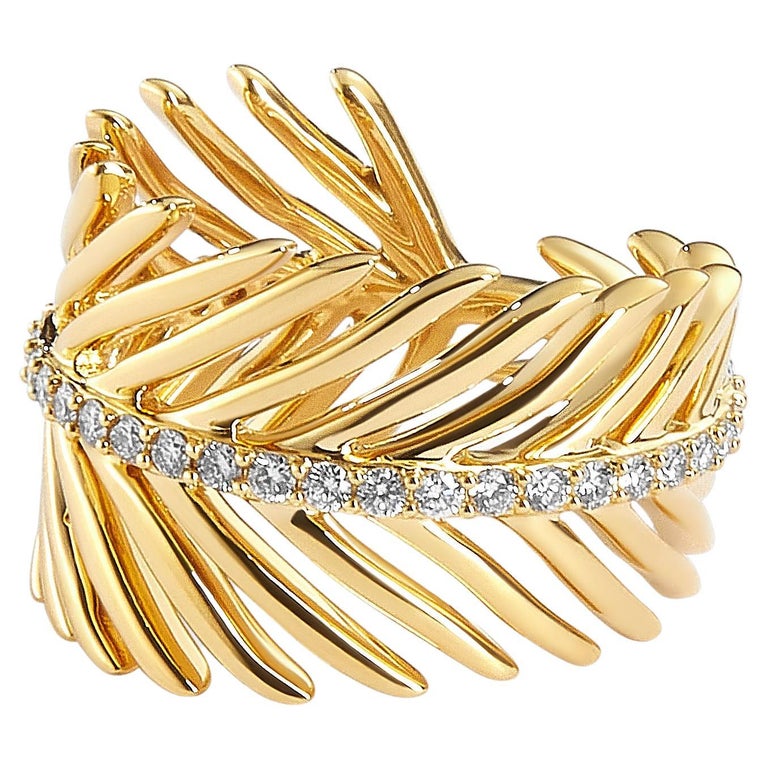 Syna 18K Yellow Gold Jardin 0.45 ctw Diamond Band, Size 7