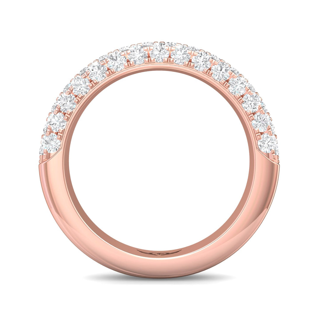 14K Gold Pink Micropave Wedding Band from the Micropave collection - V5211LWB_14KP