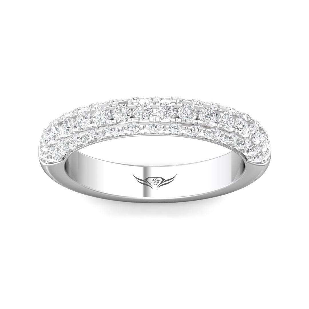Platinum White Micropave Wedding Band from the Micropave collection - V5211LWB_PlatW