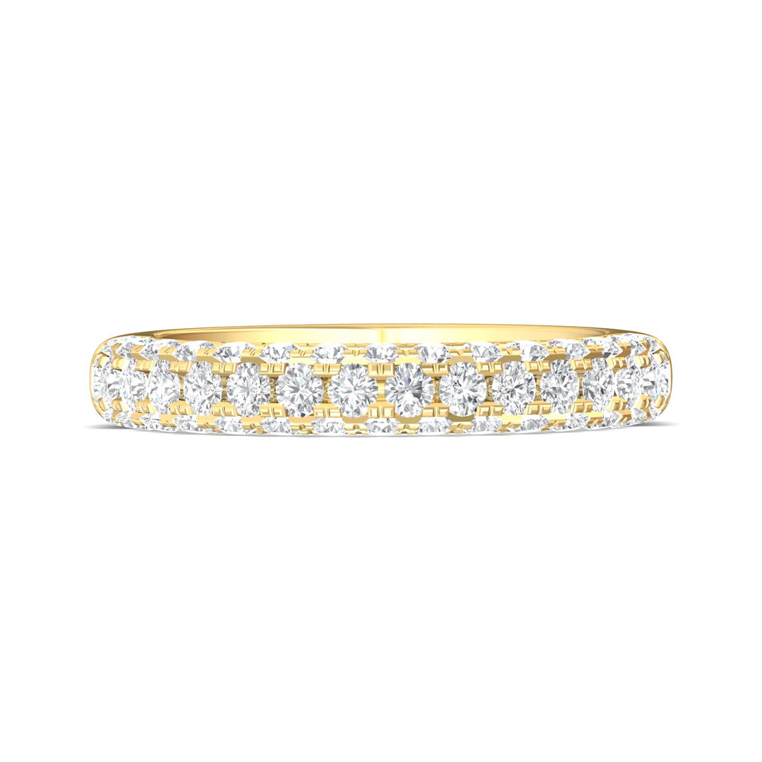 14K Gold Yellow Micropave Wedding Band from the Micropave collection - V5211LWB_14KY