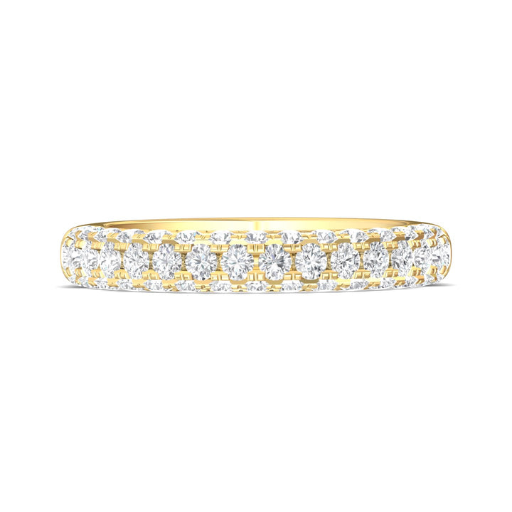 14K Gold Yellow Micropave Wedding Band from the Micropave collection - V5211LWB_14KY
