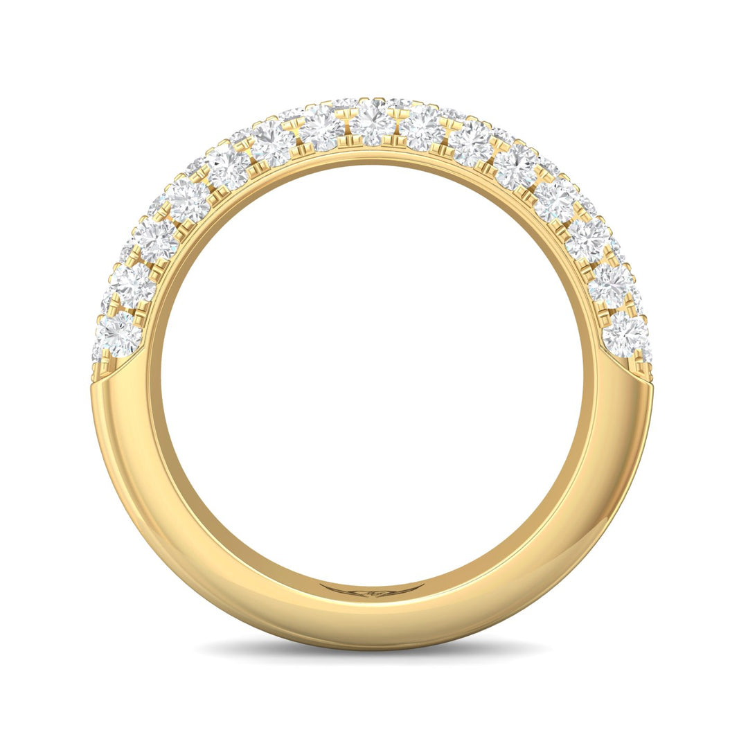 14K Gold Yellow Micropave Wedding Band from the Micropave collection - V5211LWB_14KY