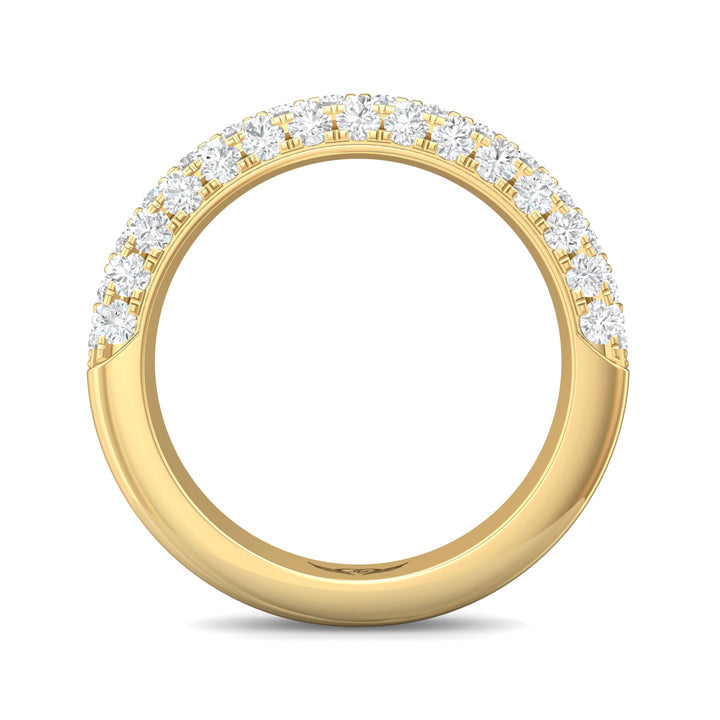 14K Gold Yellow Micropave Wedding Band from the Micropave collection - V5211LWB_14KY