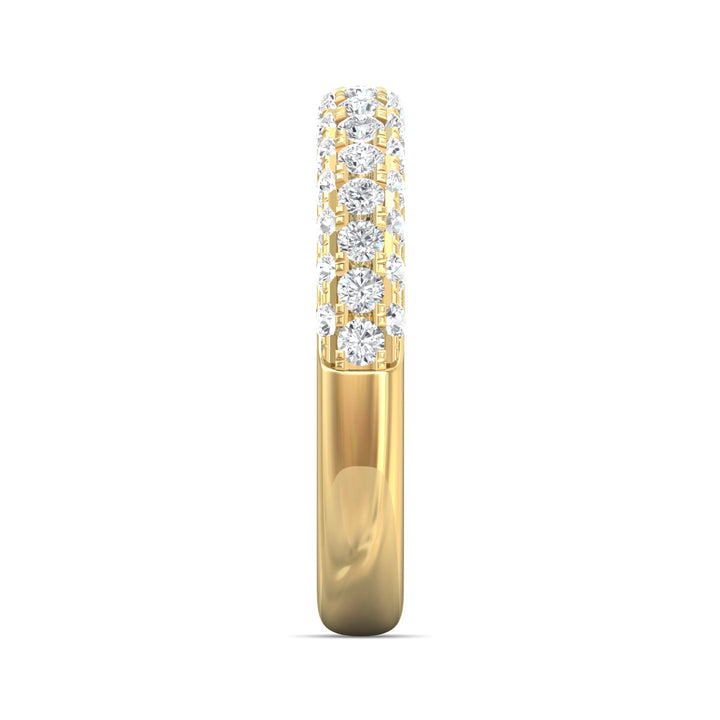 18K Gold Yellow Micropave Wedding Band from the Micropave collection - V5211LWB_18KY