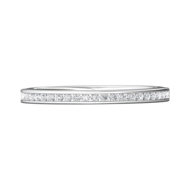 Platinum White Channel/Shared Prong Wedding Band from the Channel/Shared Prong collection - VC08XSRWB_PlatW