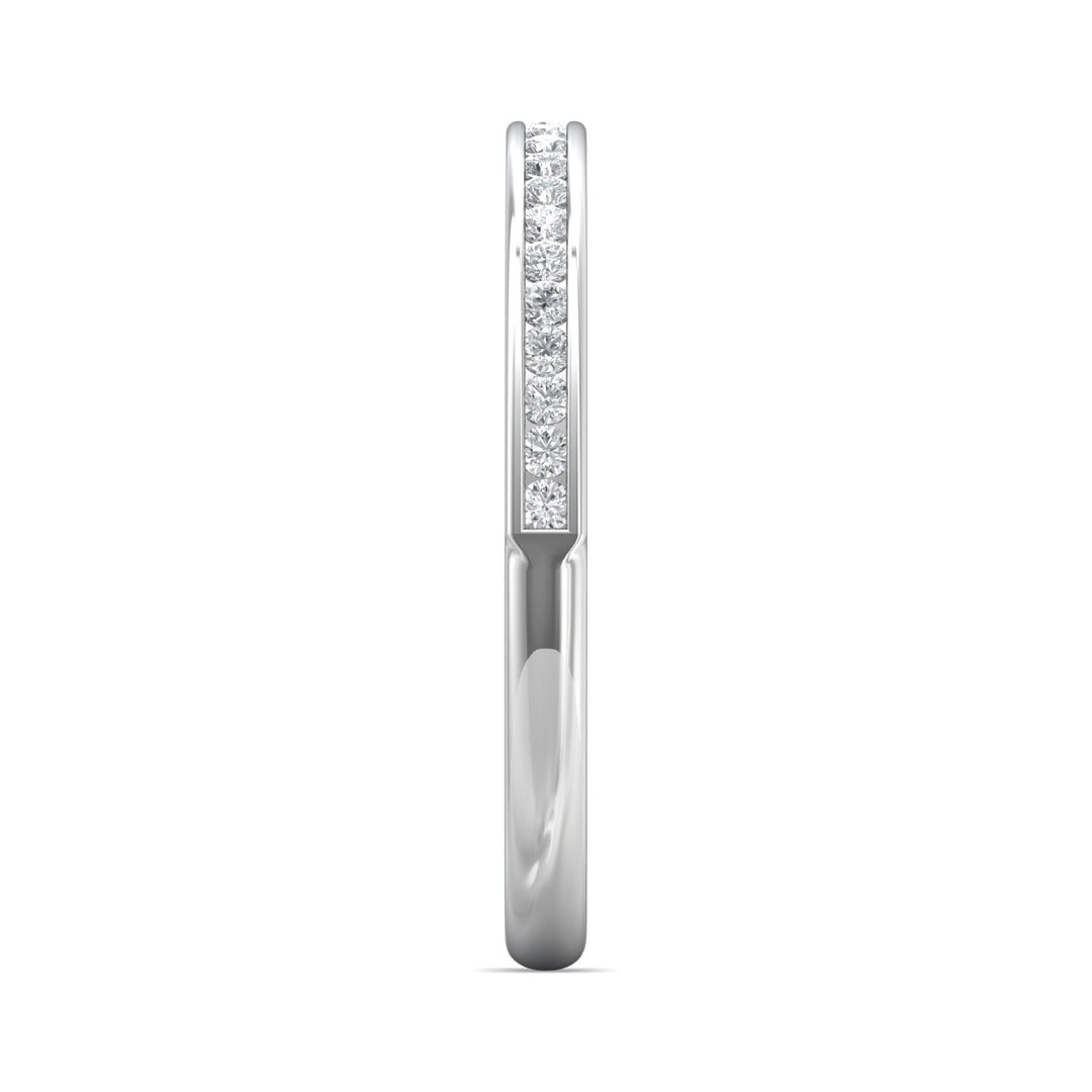 Channel/Shared Prong Wedding Band from the Channel/Shared Prong collection
