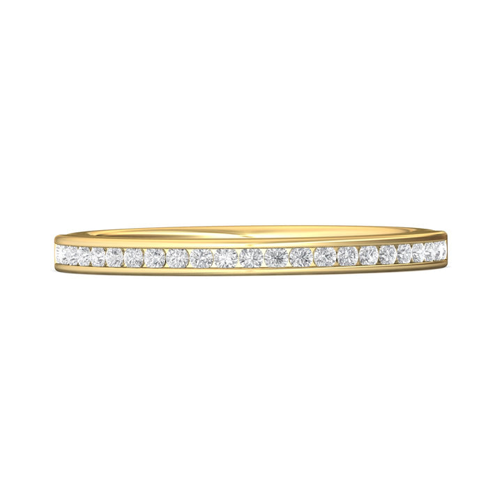 18K Gold Yellow Channel/Shared Prong Wedding Band from the Channel/Shared Prong collection - VC08XSRWB_18KY
