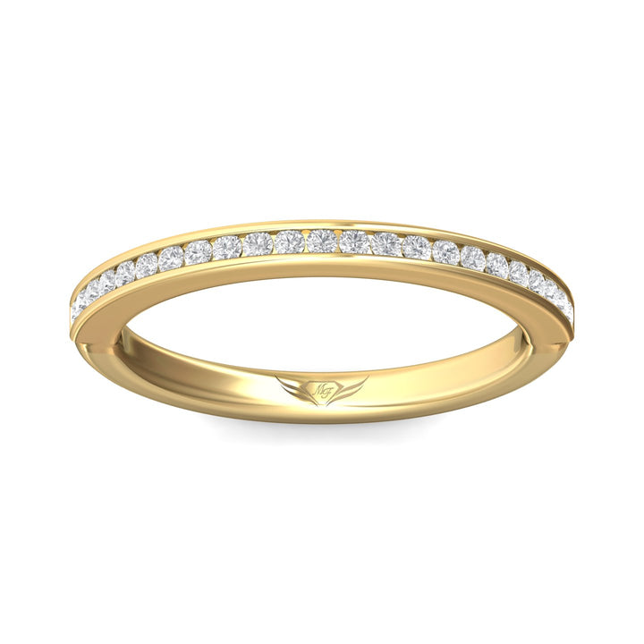 18K Gold Yellow Channel/Shared Prong Wedding Band from the Channel/Shared Prong collection - VC08XSRWB_18KY