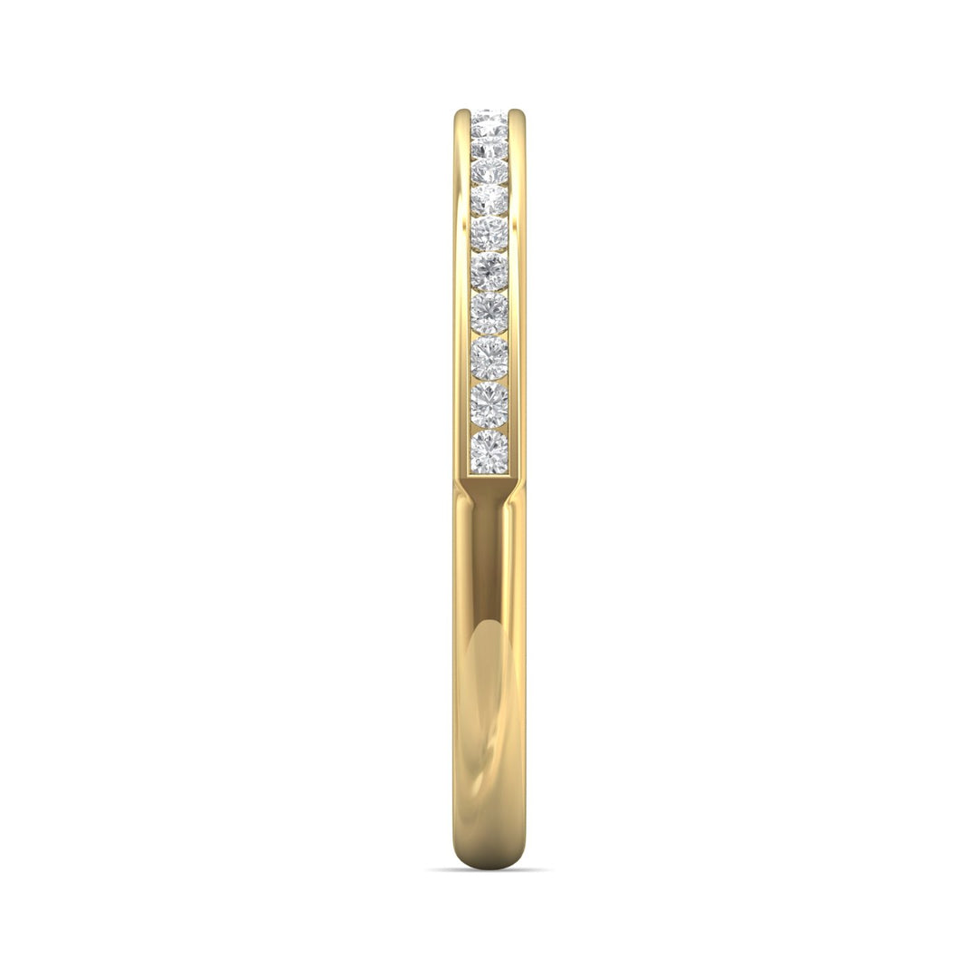 14K Gold Yellow Channel/Shared Prong Wedding Band from the Channel/Shared Prong collection - VC08XSRWB_14KY