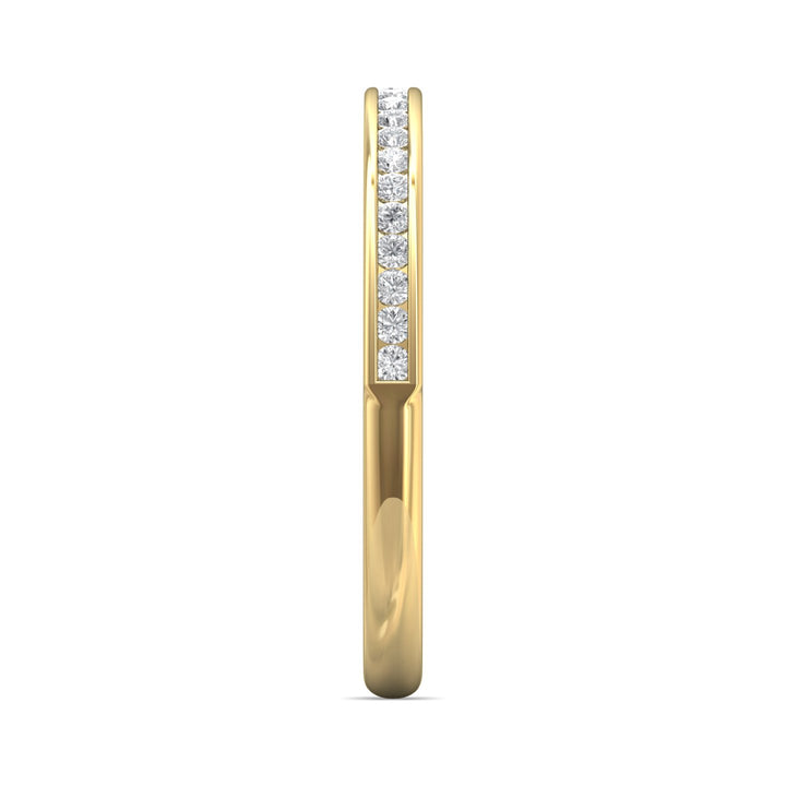 18K Gold Yellow Channel/Shared Prong Wedding Band from the Channel/Shared Prong collection - VC08XSRWB_18KY