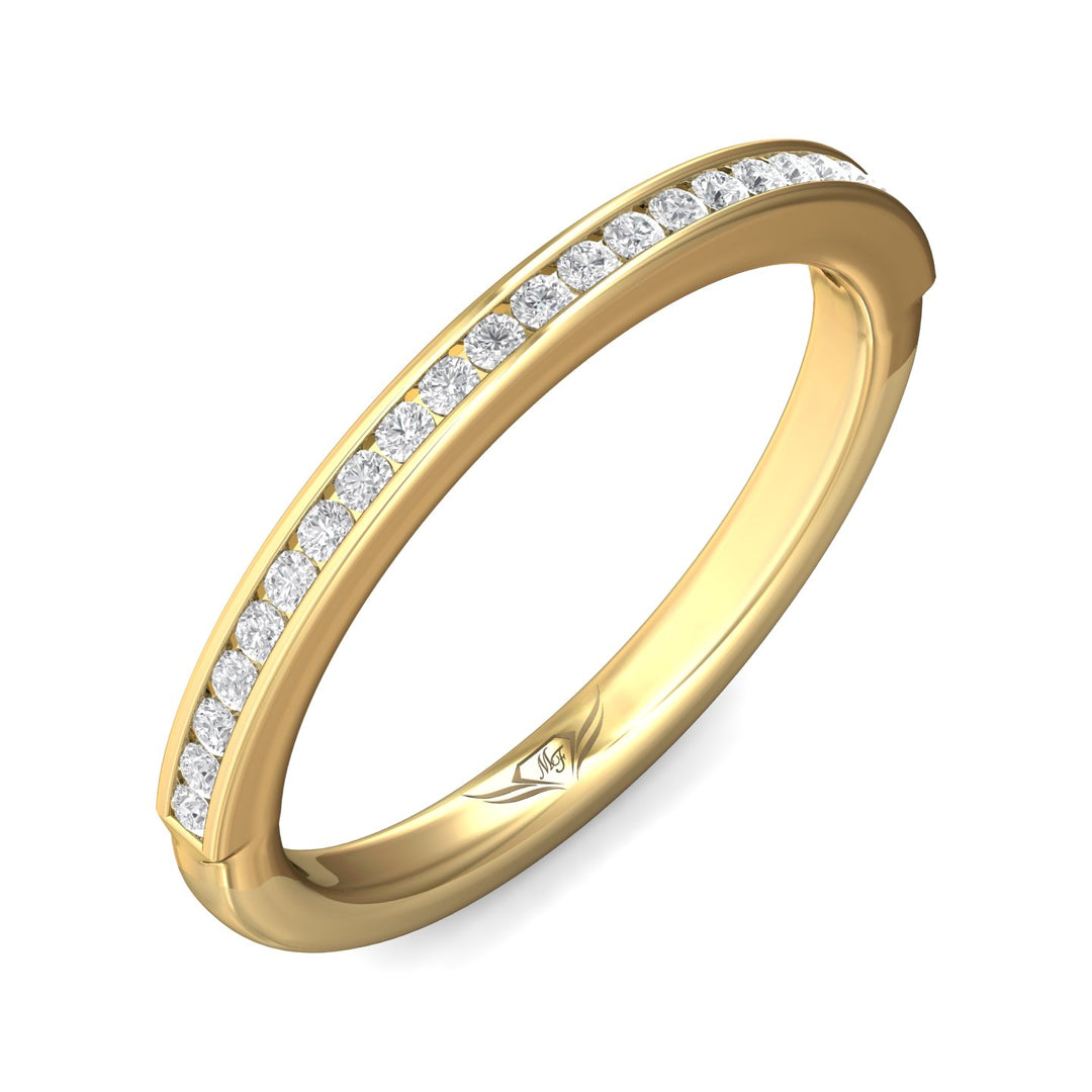 14K Gold Yellow Channel/Shared Prong Wedding Band from the Channel/Shared Prong collection - VC08XSRWB_14KY