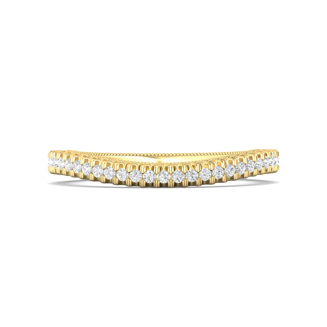 14K Gold Yellow Micropave Wedding Band from the Micropave collection - VM01WB_14KY