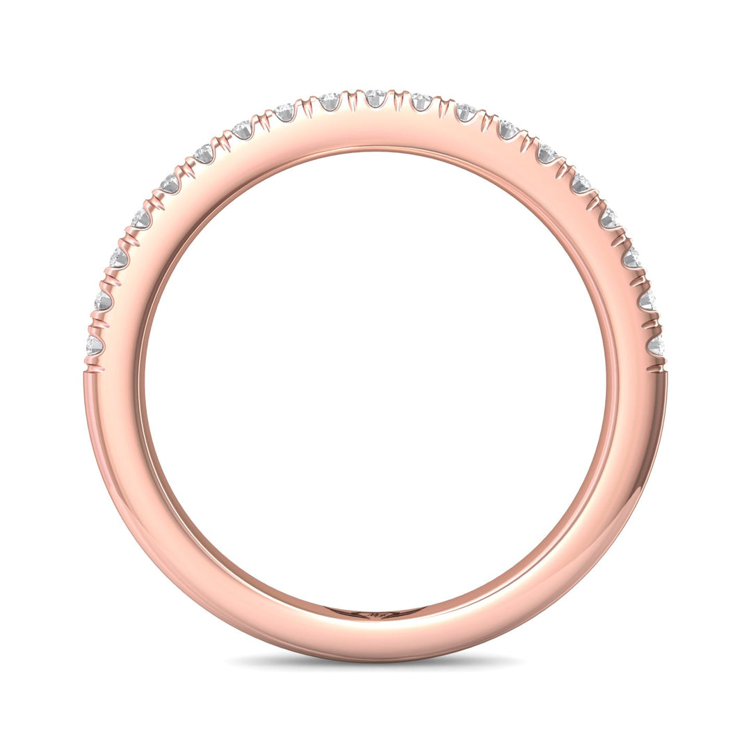 14K Gold Pink Micropave Wedding Band from the Micropave collection - VM02WB_14KP
