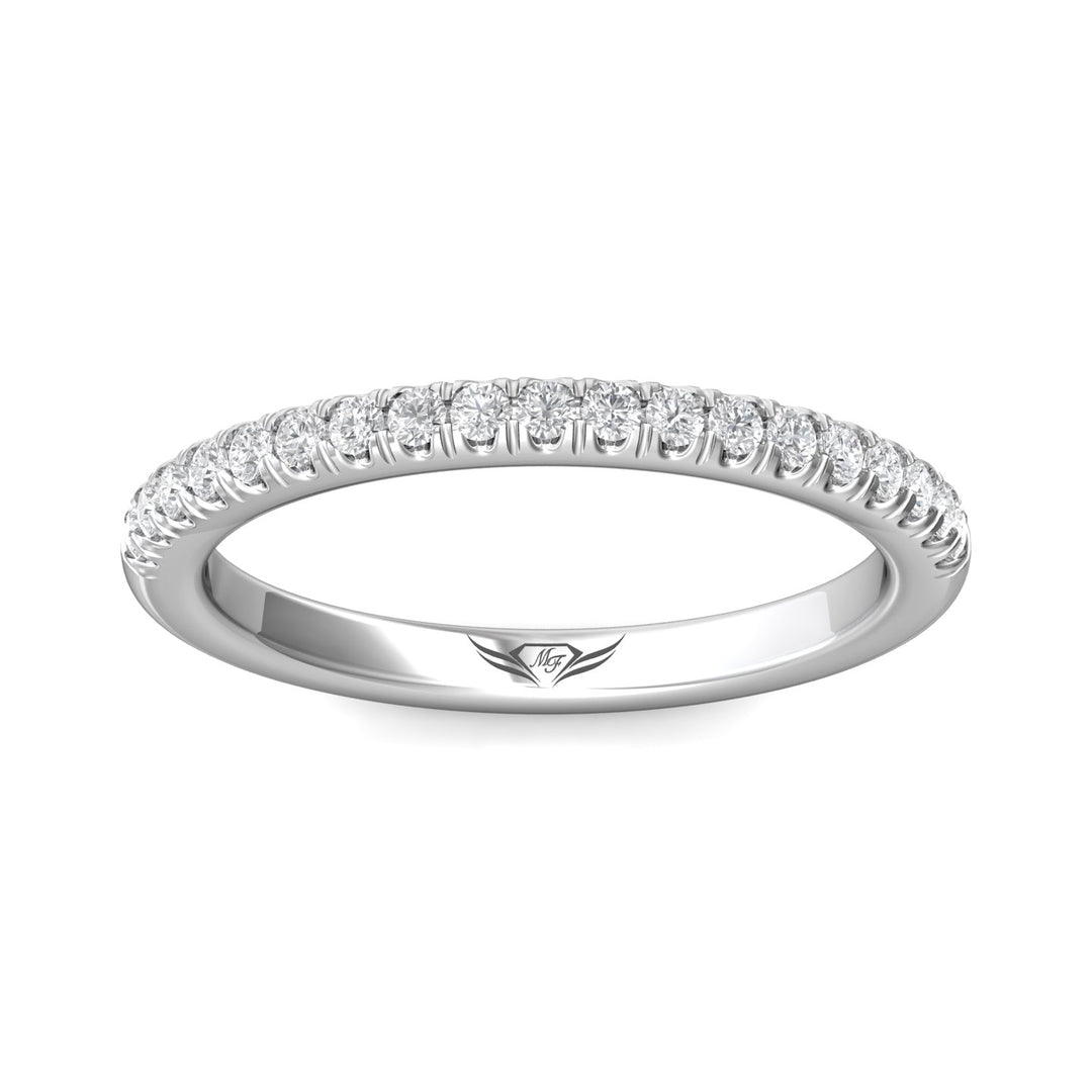 Platinum White Micropave Wedding Band from the Micropave collection - VM02WB_PlatW