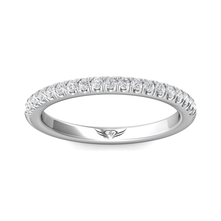Platinum White Micropave Wedding Band from the Micropave collection - VM02WB_PlatW