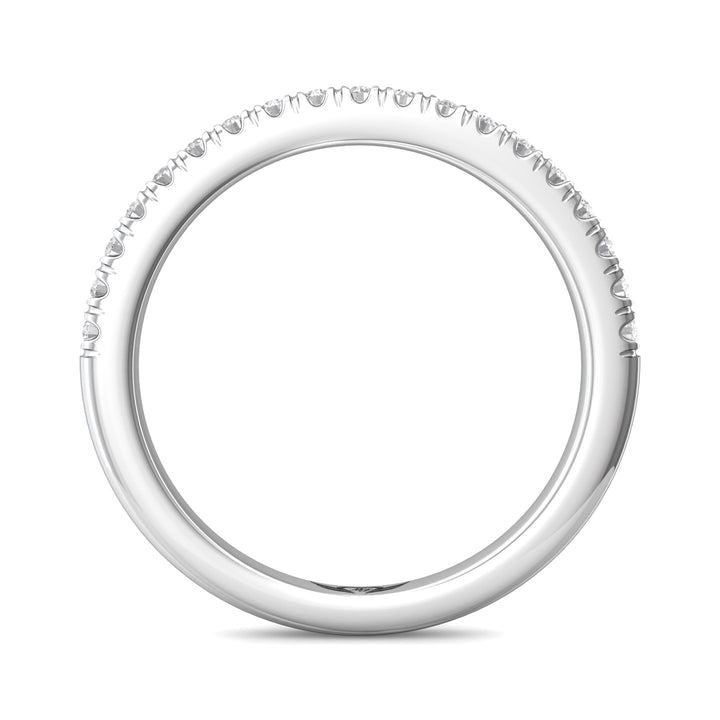 14K Gold White Micropave Wedding Band from the Micropave collection - VM02WB_14KW