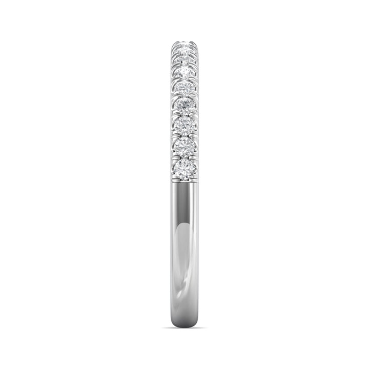 18K Gold White Micropave Wedding Band from the Micropave collection - VM02WB_18KW
