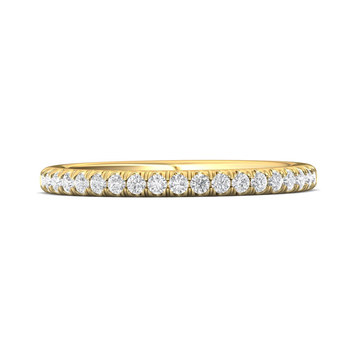 14K Gold Yellow Micropave Wedding Band from the Micropave collection - VM02WB_14KY