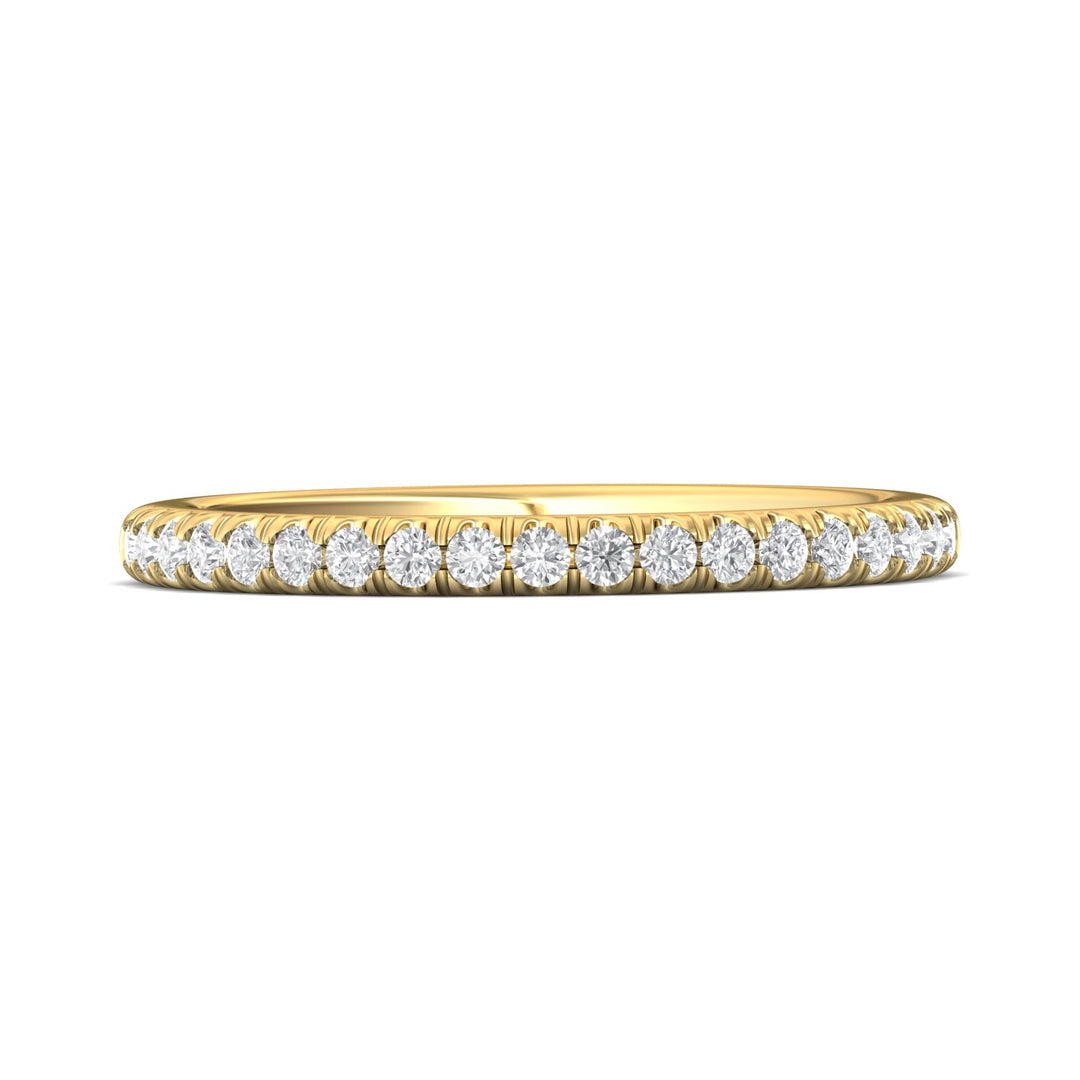 14K Gold Yellow Micropave Wedding Band from the Micropave collection - VM02WB_14KY