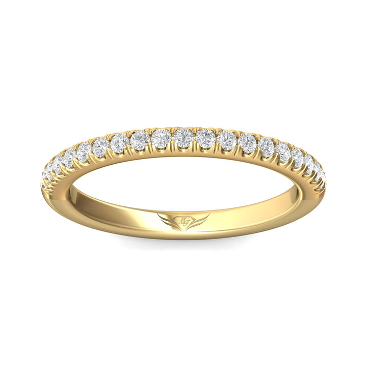 18K Gold Yellow Micropave Wedding Band from the Micropave collection - VM02WB_18KY