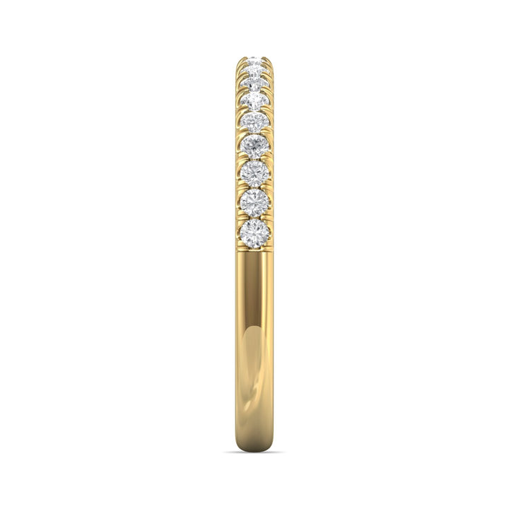 18K Gold Yellow Micropave Wedding Band from the Micropave collection - VM02WB_18KY
