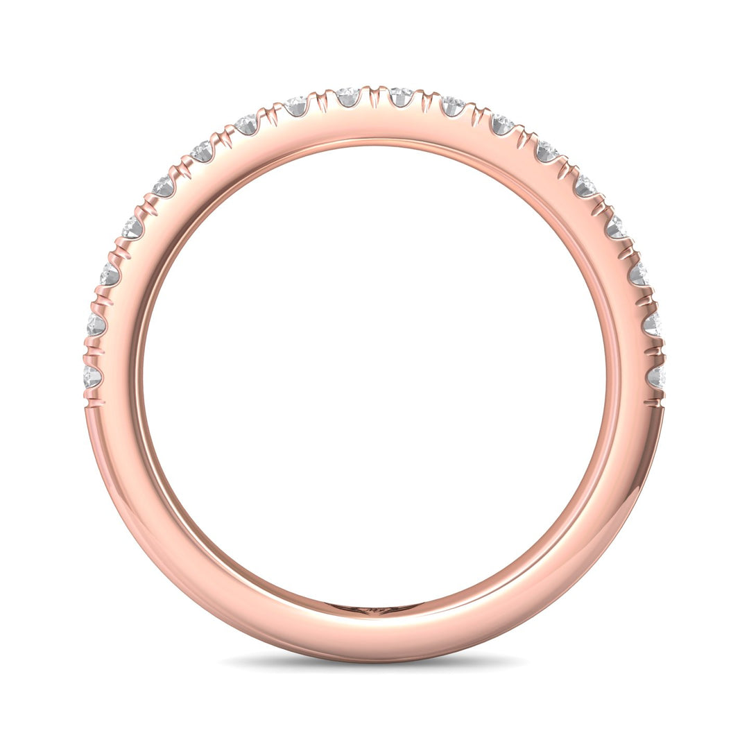 14K Gold Pink Micropave Wedding Band from the Micropave collection - VM07MWB_14KP