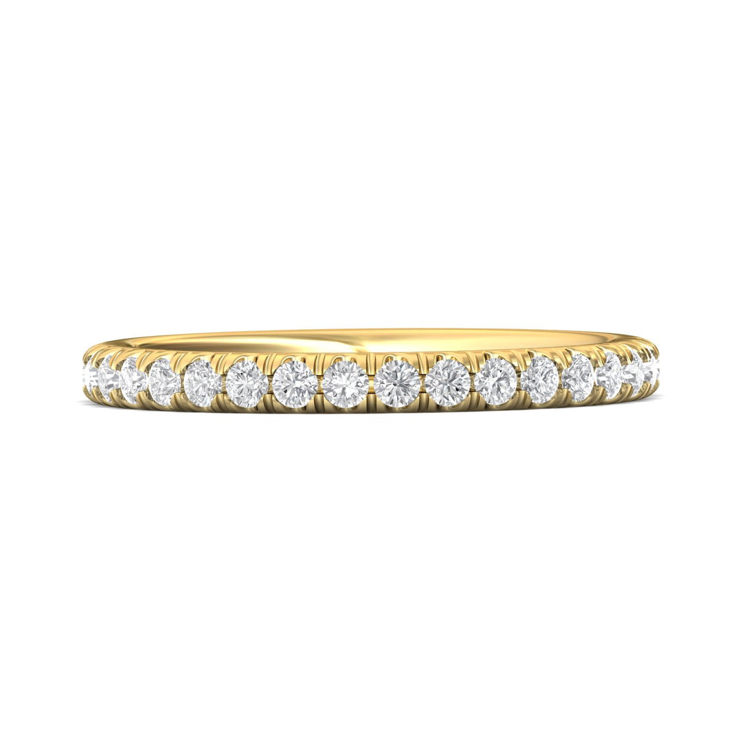 14K Gold Yellow Micropave Wedding Band from the Micropave collection - VM07MWB_14KY