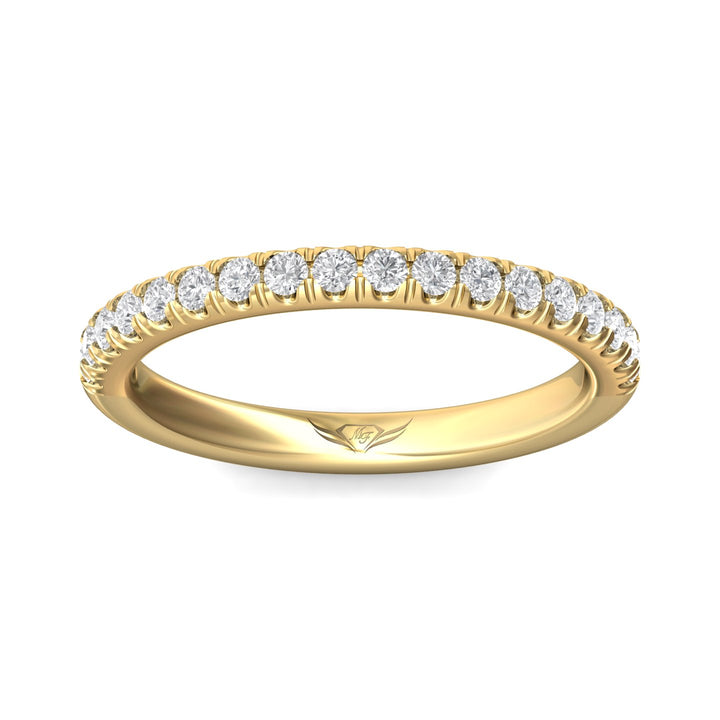 14K Gold Yellow Micropave Wedding Band from the Micropave collection - VM07MWB_14KY