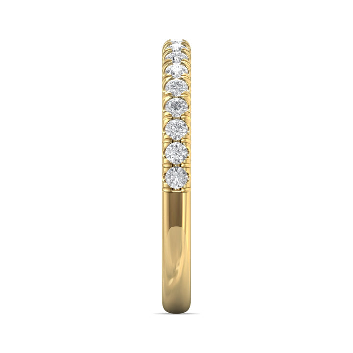 14K Gold Yellow Micropave Wedding Band from the Micropave collection - VM07MWB_14KY