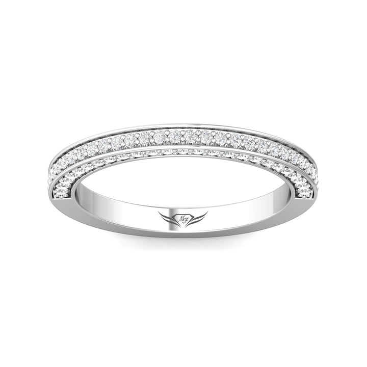 Platinum White Micropave Wedding Band from the Micropave collection - VM09XSWB_PlatW