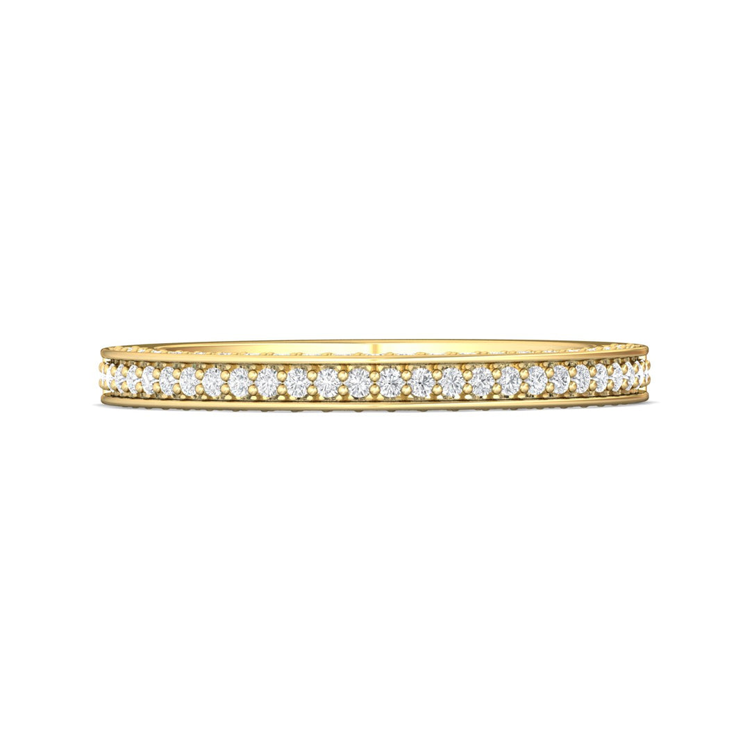 18K Gold Yellow Micropave Wedding Band from the Micropave collection - VM09XSWB_18KY