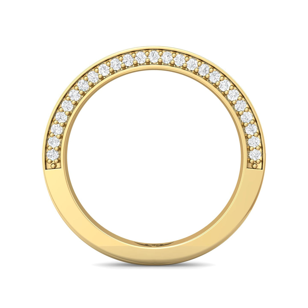 14K Gold Yellow Micropave Wedding Band from the Micropave collection - VM09XSWB_14KY
